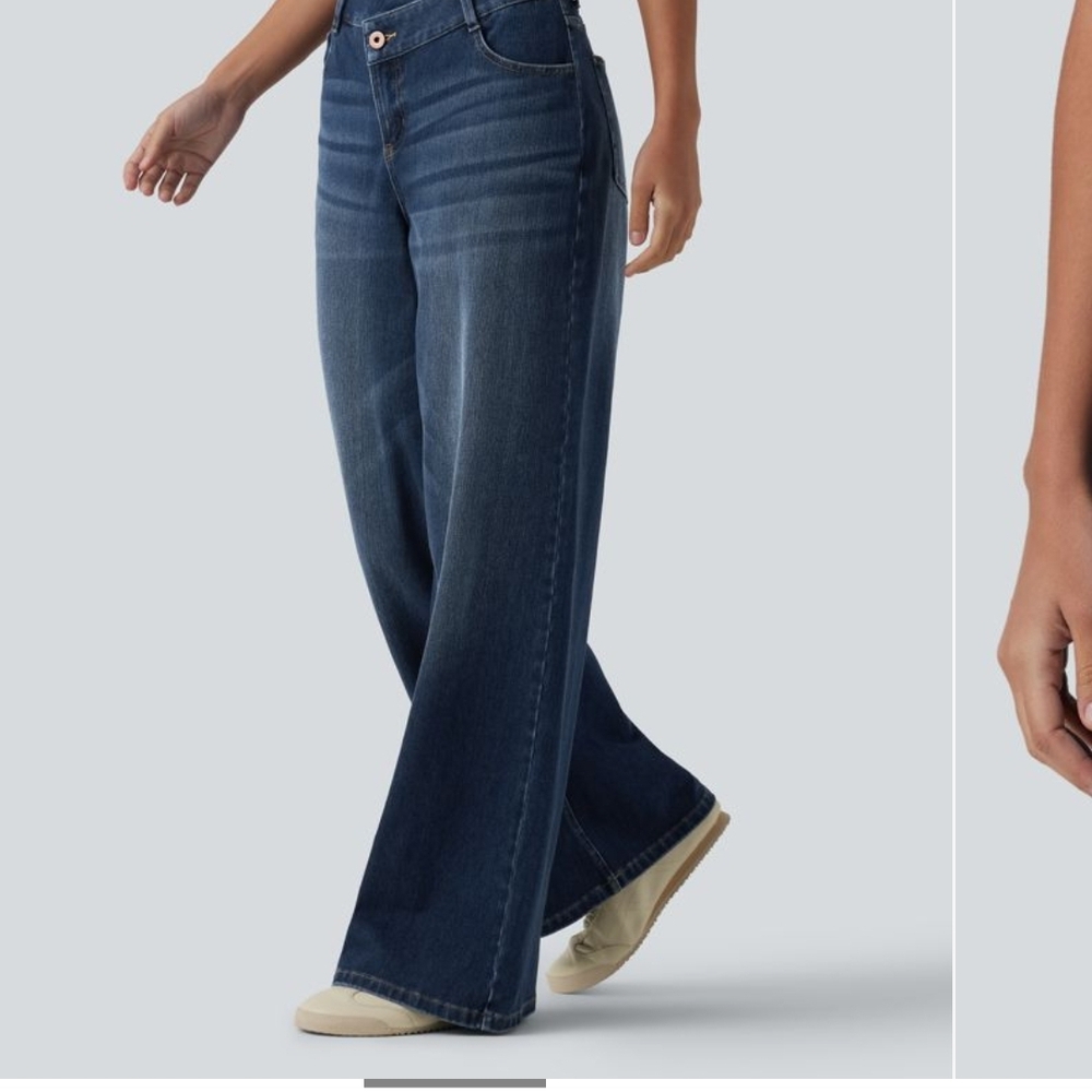 HALARA Dark Blue Flare Jeans
